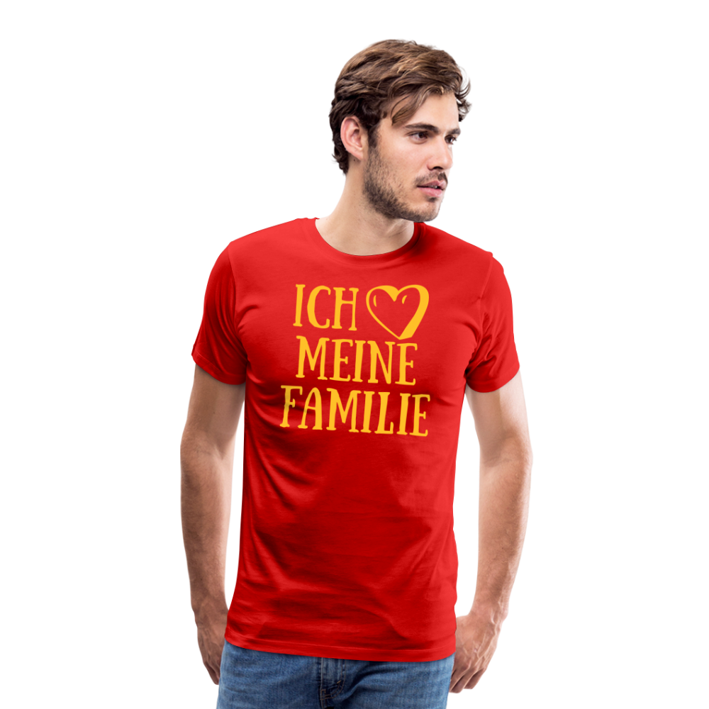 SSW1523 Tshirt ich liebe meine Familie - Rot