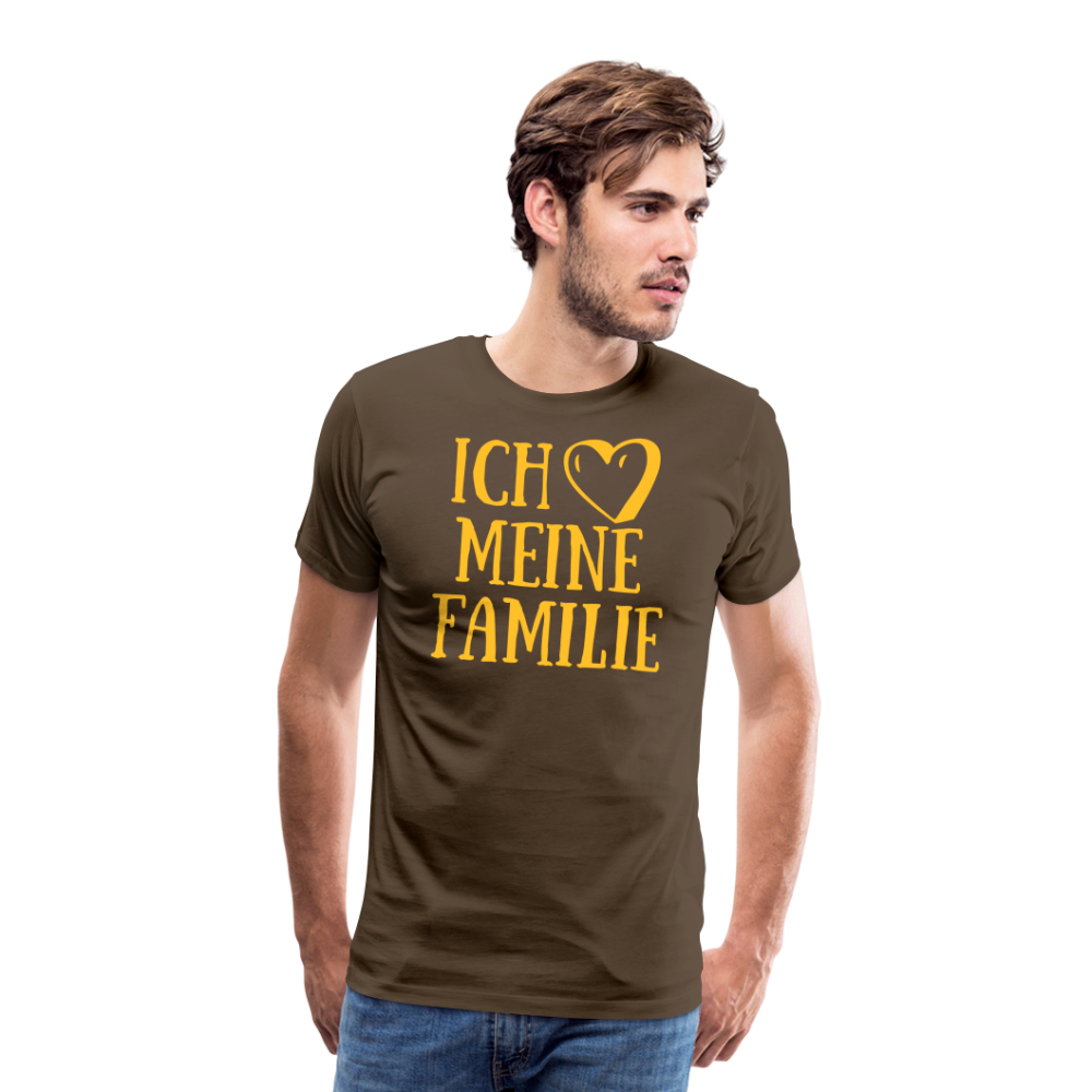 SSW1523 Tshirt ich liebe meine Familie - Edelbraun