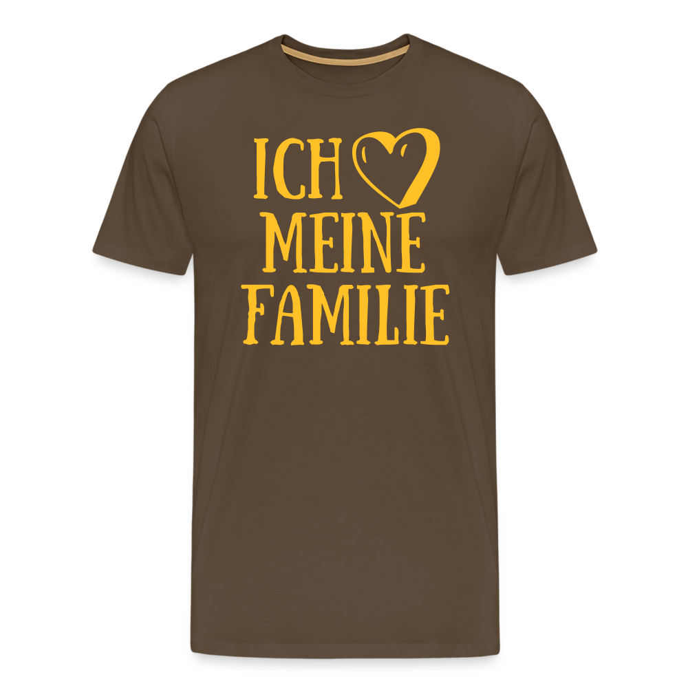 SSW1523 Tshirt ich liebe meine Familie - Edelbraun