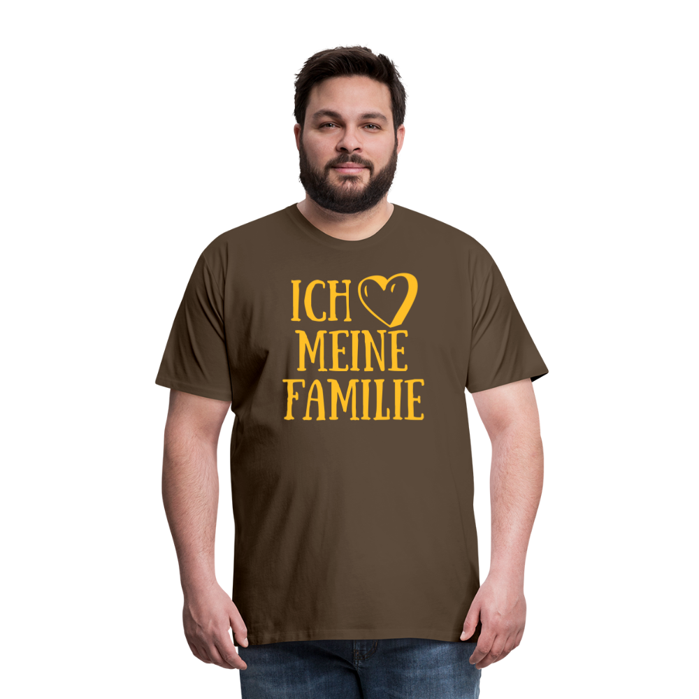 SSW1523 Tshirt ich liebe meine Familie - Edelbraun