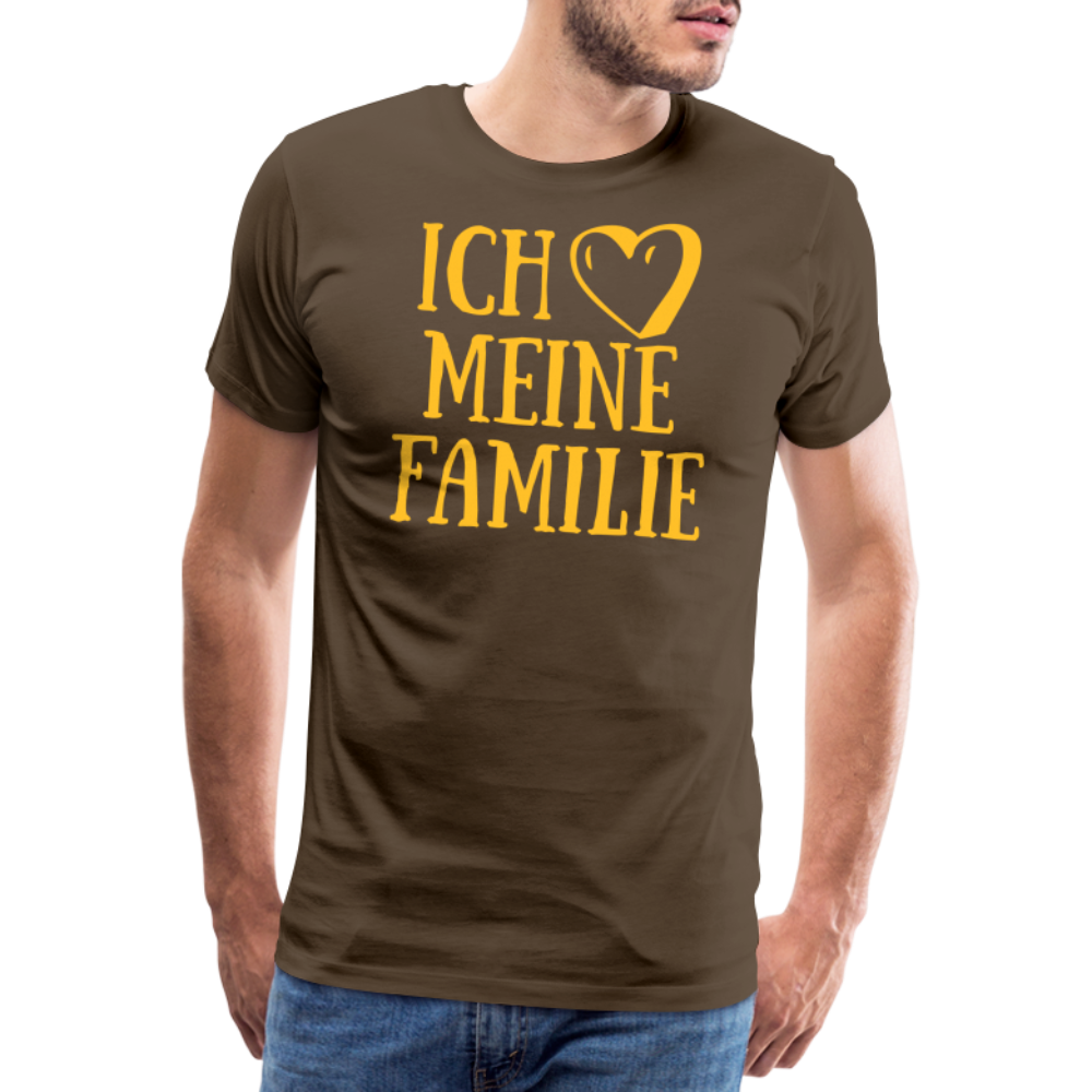 SSW1523 Tshirt ich liebe meine Familie - Edelbraun