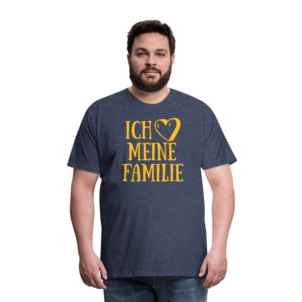 SSW1523 Tshirt ich liebe meine Familie - Blau meliert