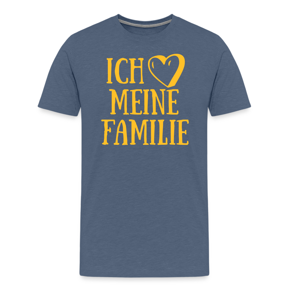 SSW1523 Tshirt ich liebe meine Familie - Blau meliert