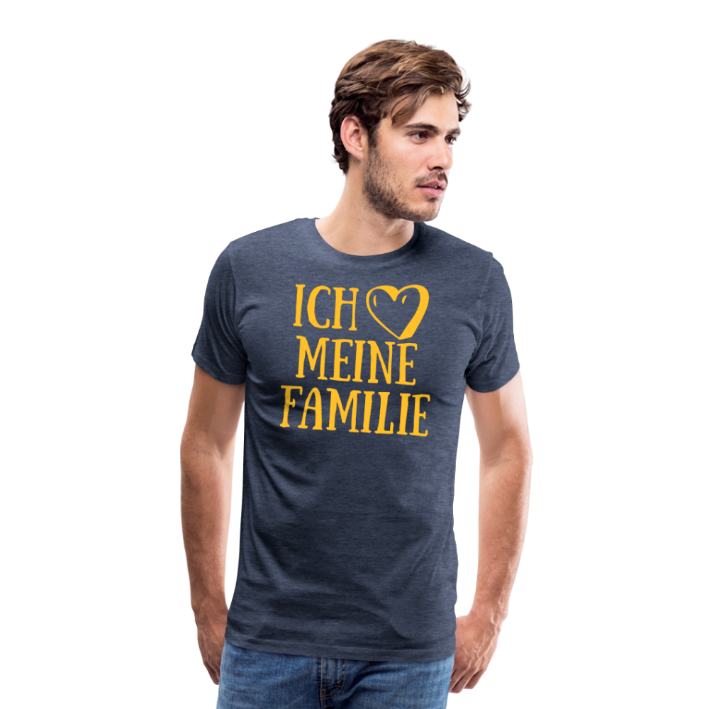 SSW1523 Tshirt ich liebe meine Familie - Blau meliert