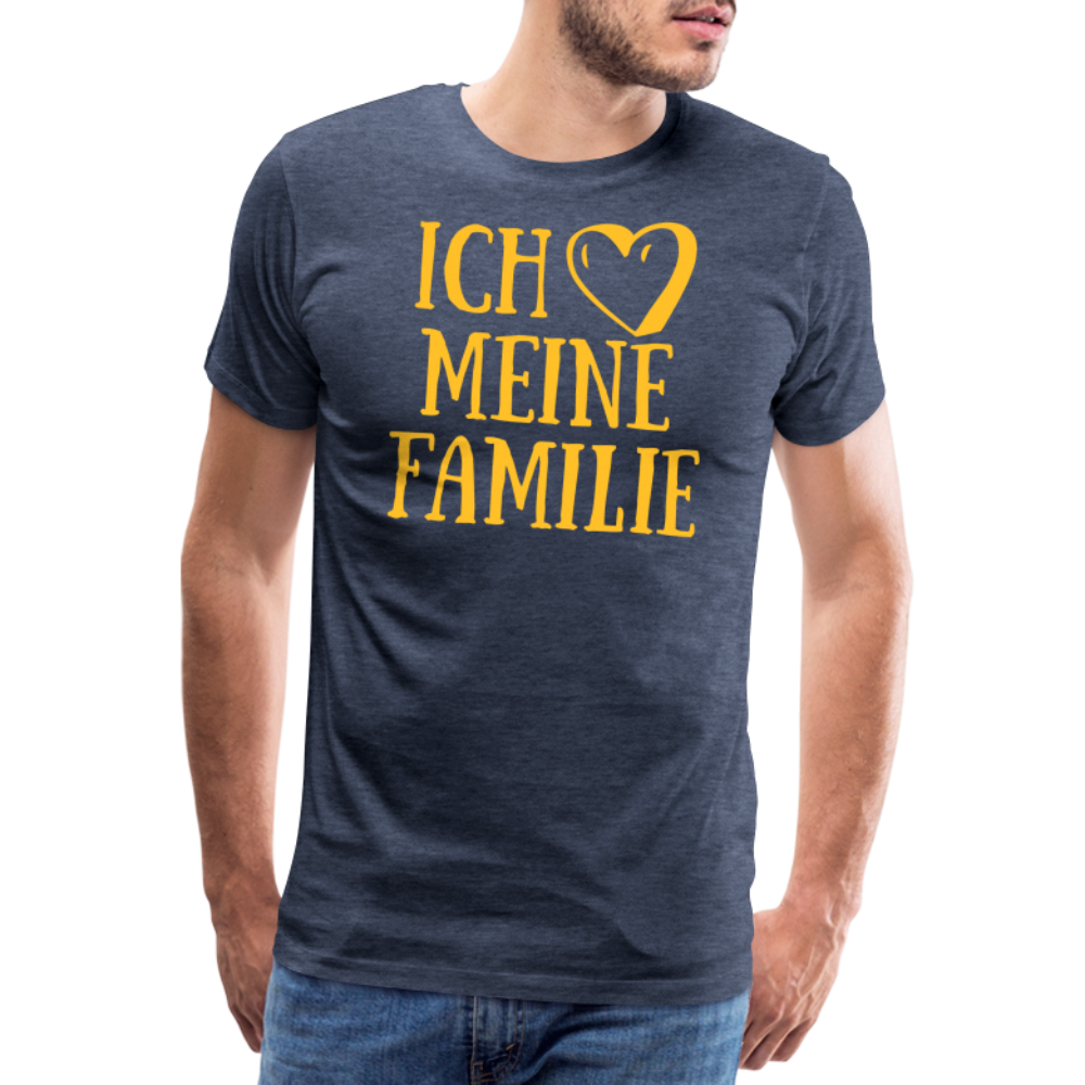 SSW1523 Tshirt ich liebe meine Familie - Blau meliert