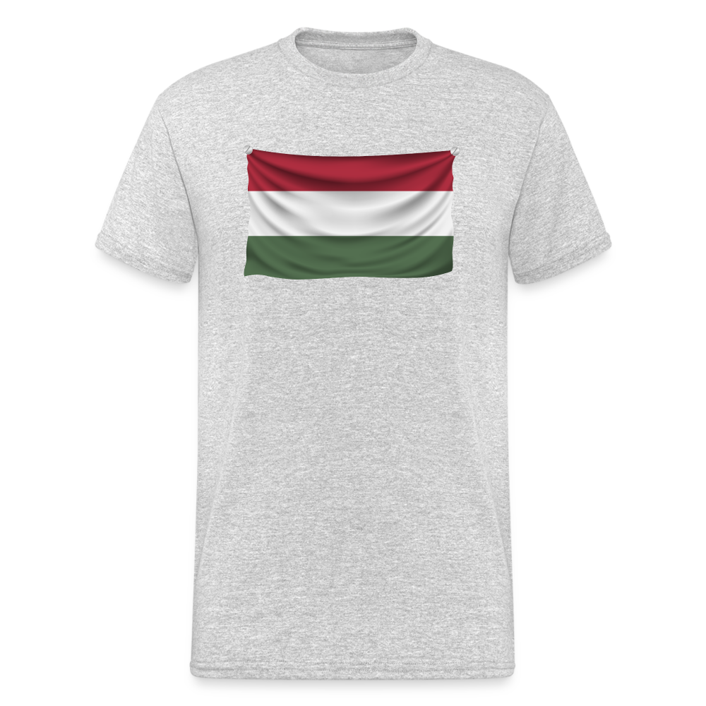 SSW1542 Tshirt Flagge Ungarn - Grau meliert