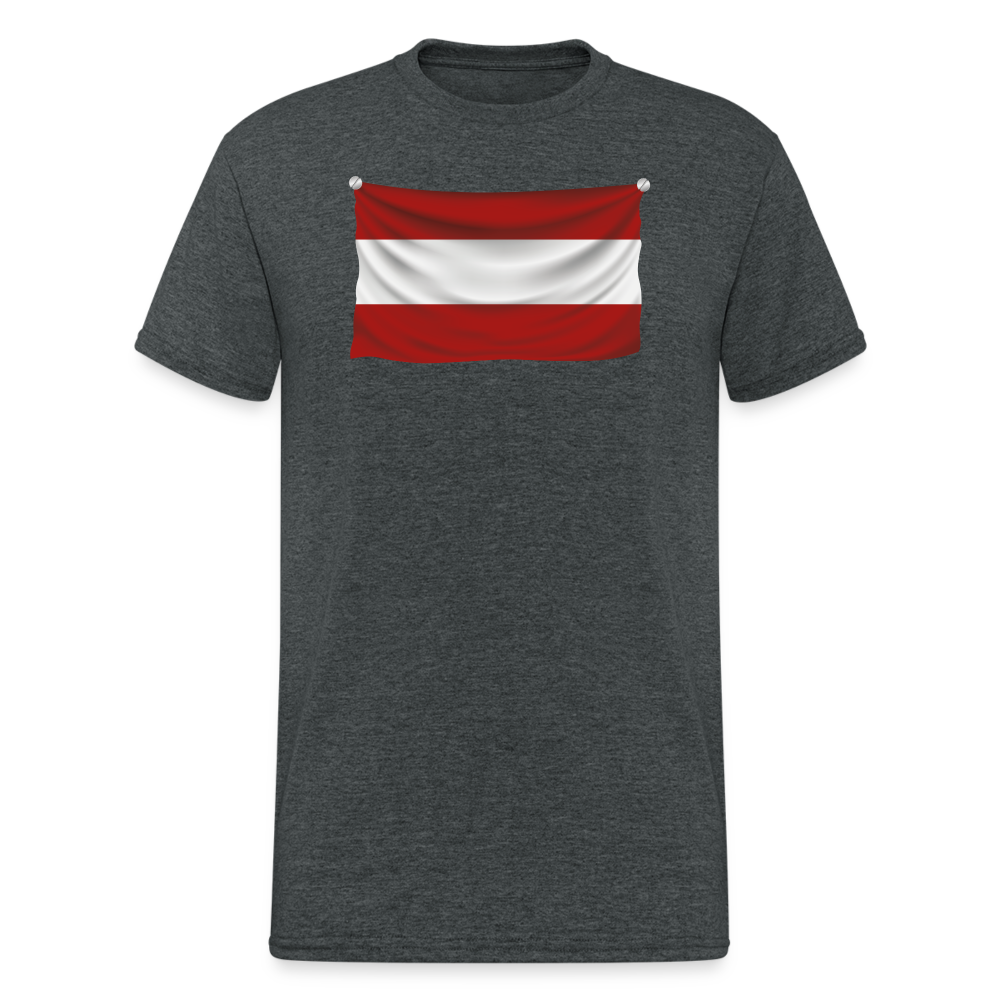 SSW1544 Tshirt Flagge Österreich - Dunkelgrau meliert