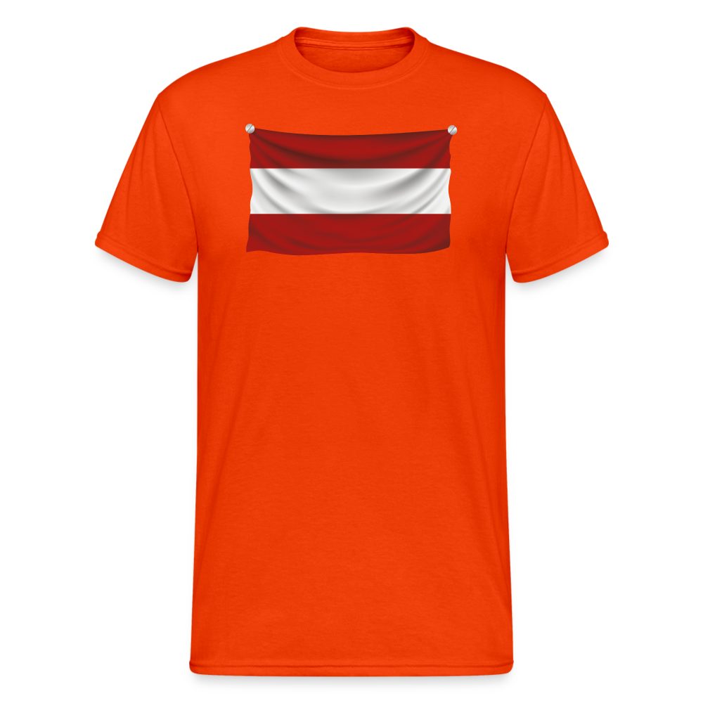 SSW1544 Tshirt Flagge Österreich - kräftig Orange