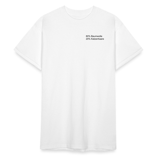 SSW1566 Tshirt 80% Baumwolle 20% Katzenhaare - weiß