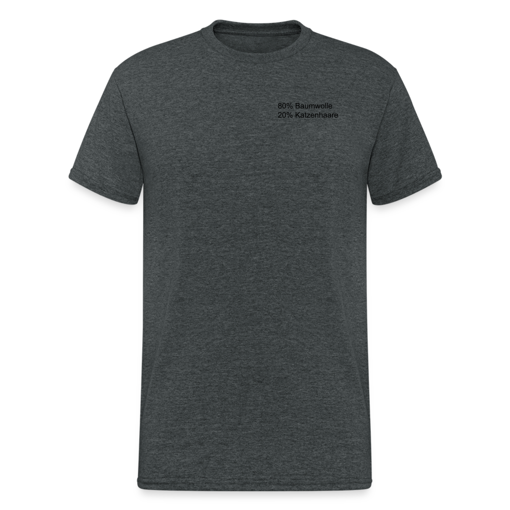 SSW1566 Tshirt 80% Baumwolle 20% Katzenhaare - Dunkelgrau meliert