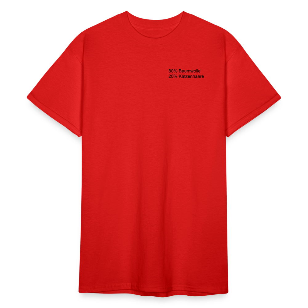 SSW1566 Tshirt 80% Baumwolle 20% Katzenhaare - Rot