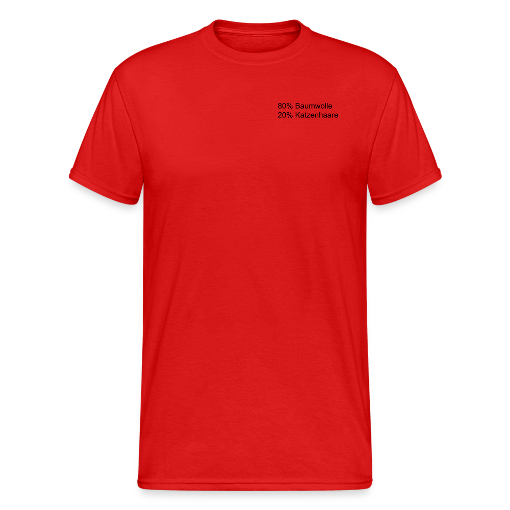 SSW1566 Tshirt 80% Baumwolle 20% Katzenhaare - Rot