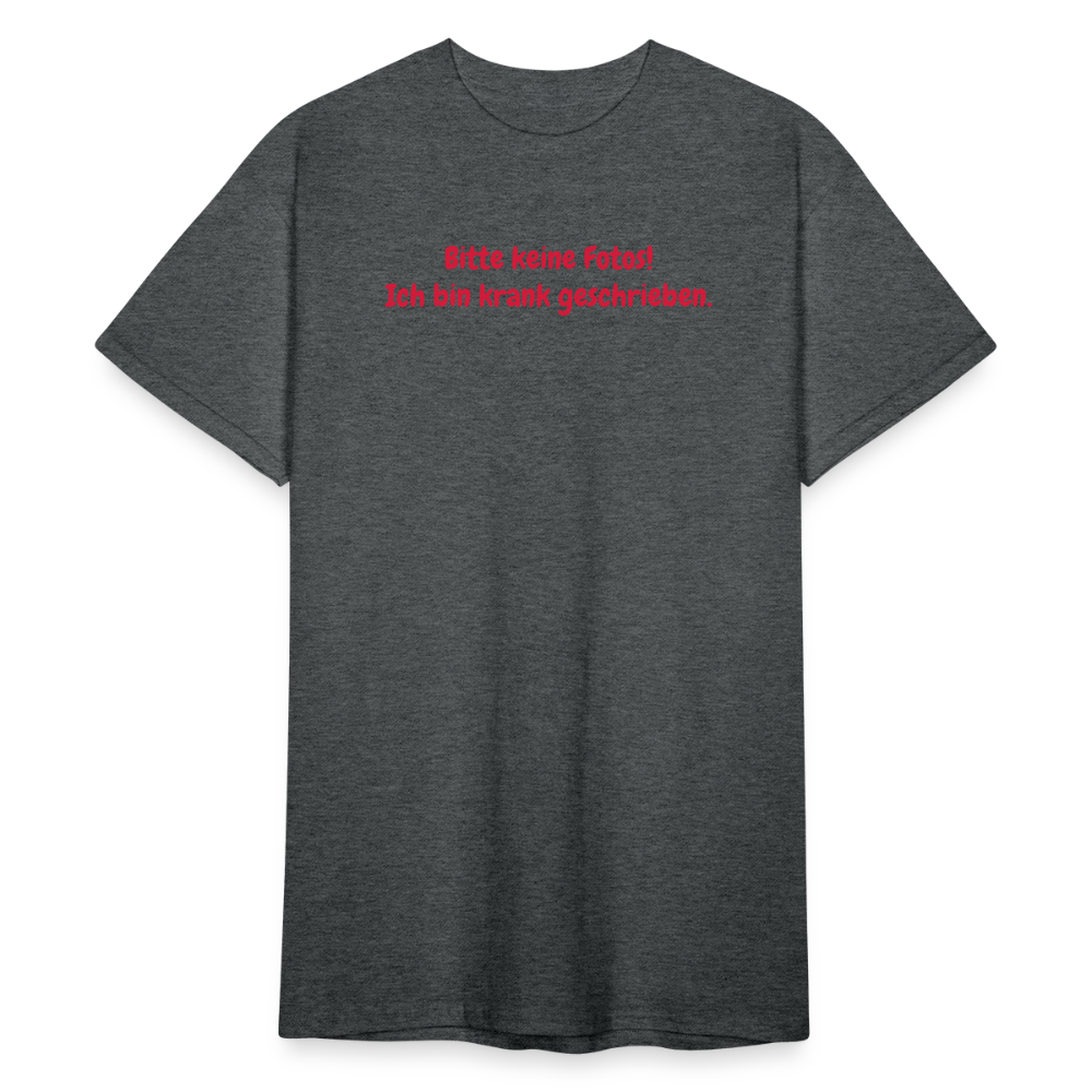 SSW1567 Tshirt Bitte keine Fotos! Ich bin krank geschrieben. - Dunkelgrau meliert