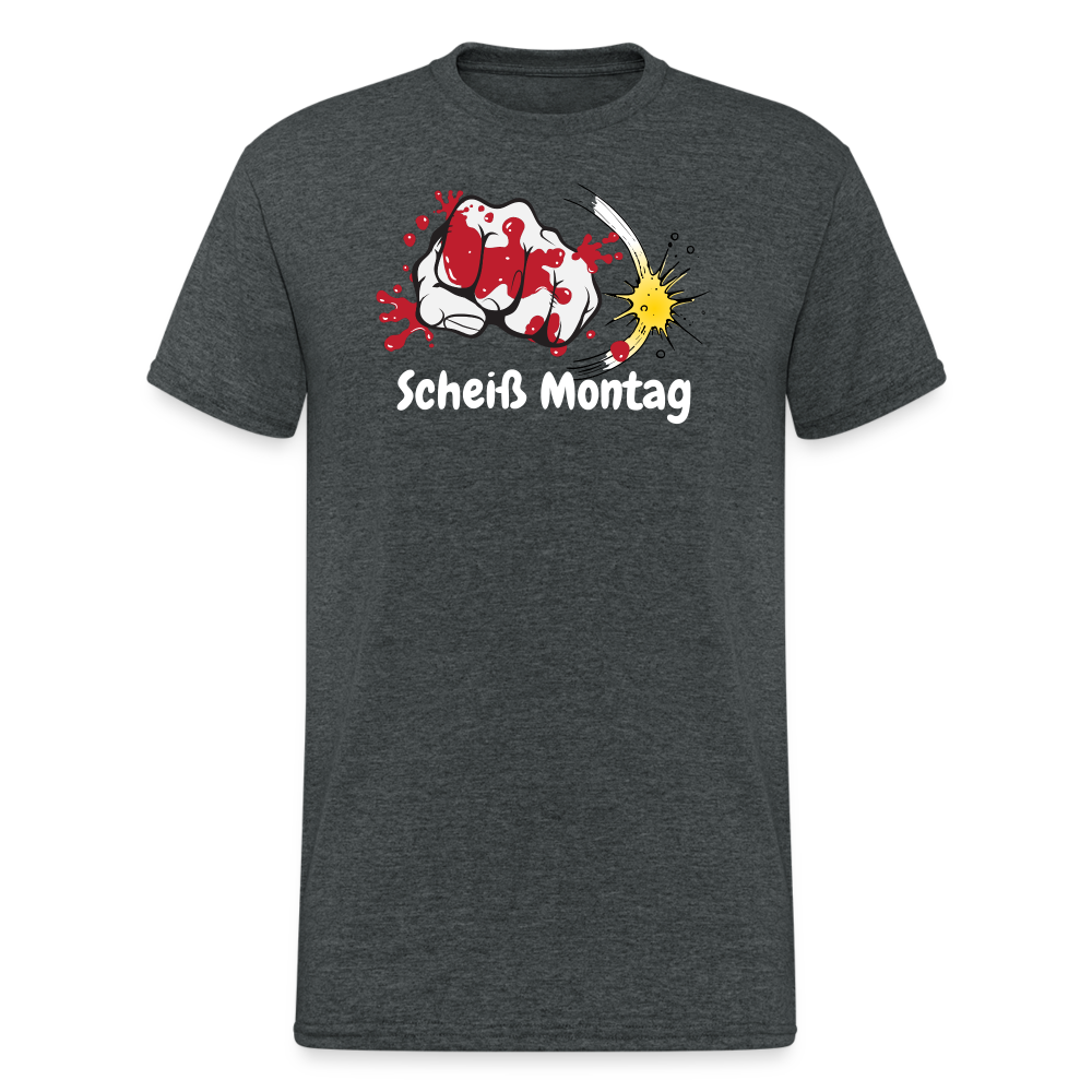 SSW1585 Tshirt Scheiß Montag - Dunkelgrau meliert