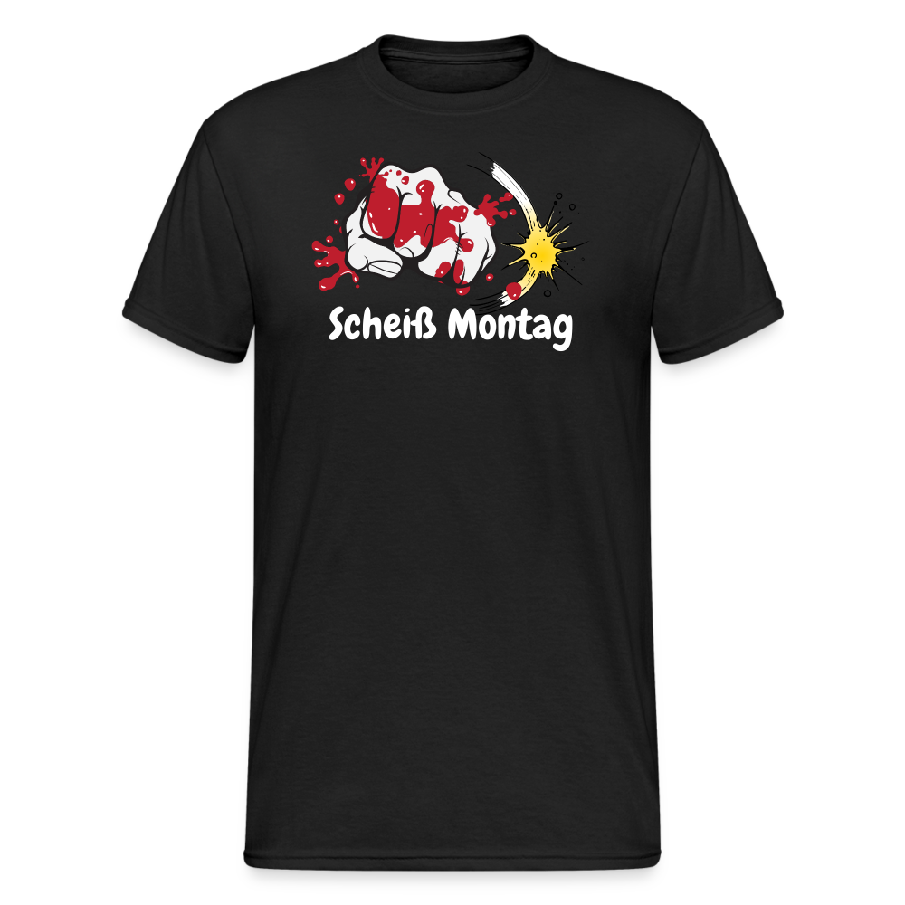 SSW1585 Tshirt Scheiß Montag - Schwarz