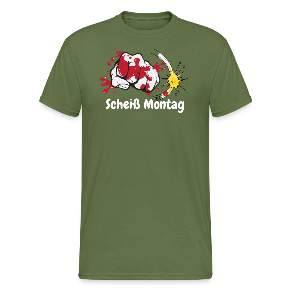 SSW1585 Tshirt Scheiß Montag - Militärgrün