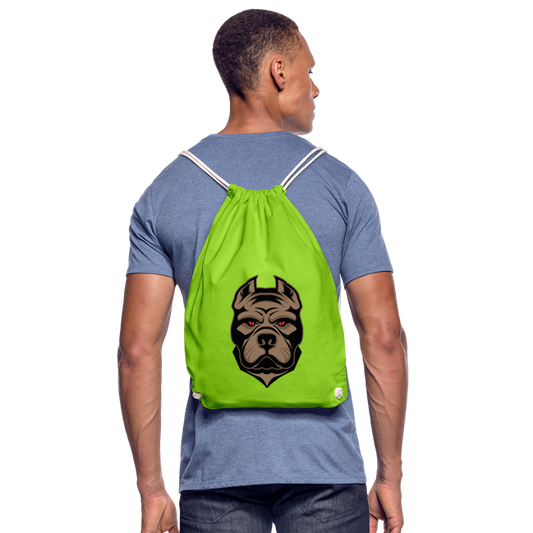 Turnbeutel Hund - Neongrün