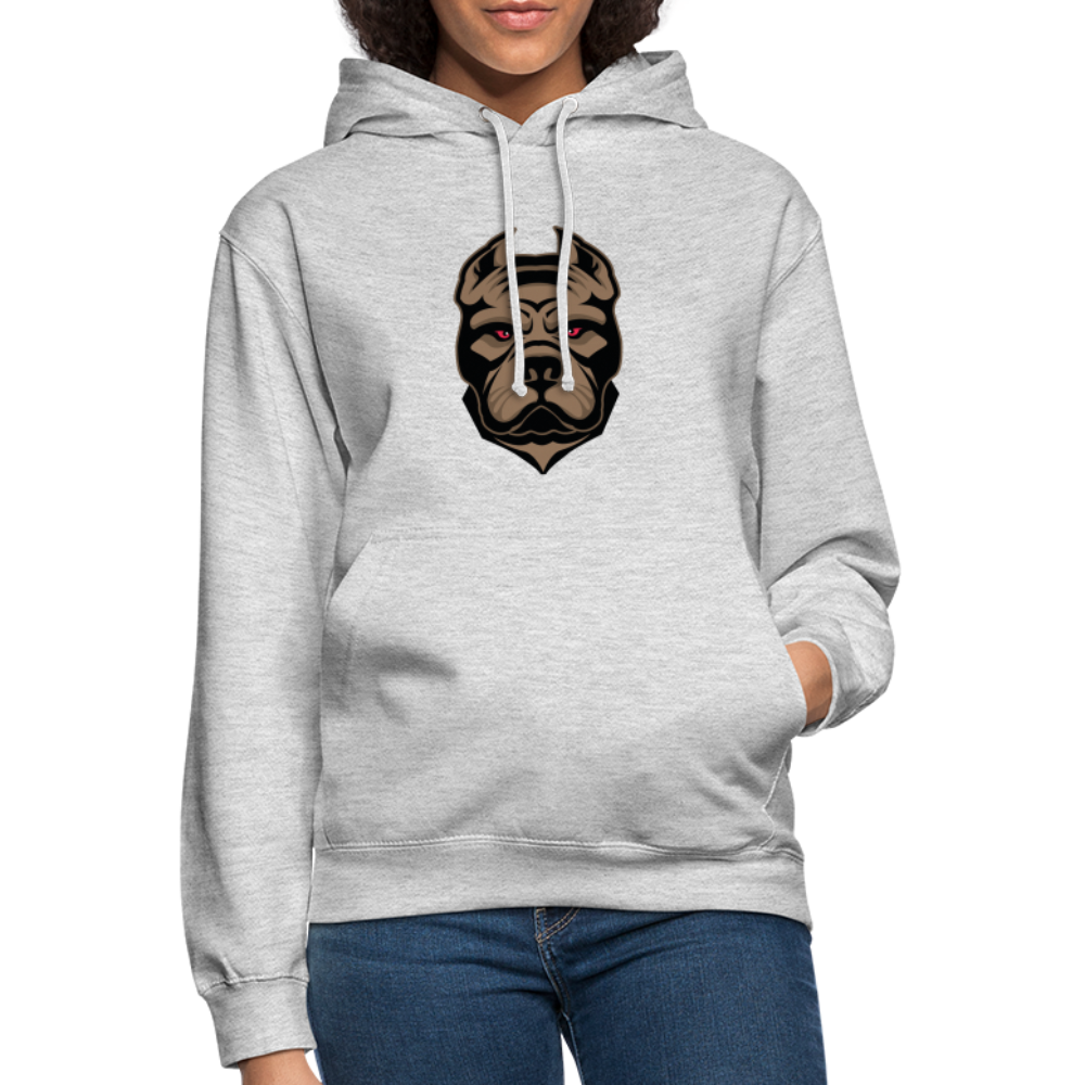 SSW1597 Unisex Hoodie Hund 1 - Hellgrau meliert