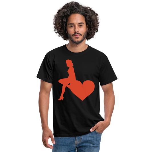 SSW1598 Tshirt Girl Herzen Hamburg - Schwarz