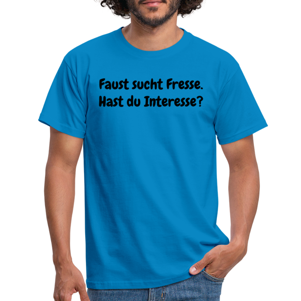 SSW1605 Tshirt Faust sucht Fresse. Hast du Interesse? - Royalblau