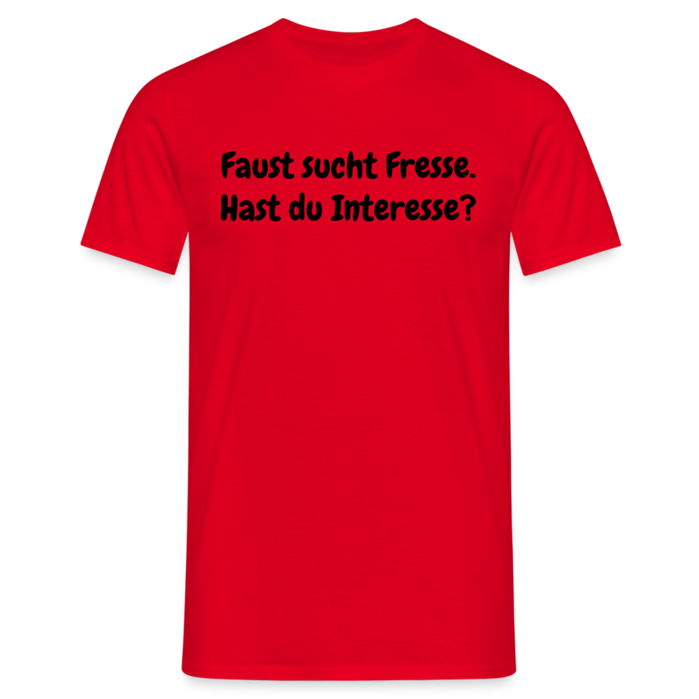 SSW1605 Tshirt Faust sucht Fresse. Hast du Interesse? - Rot