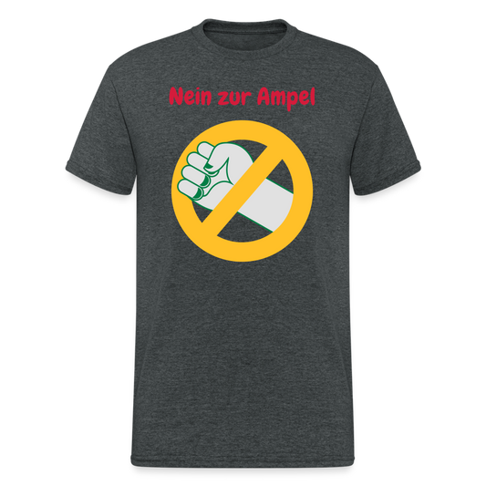 SSW1625 Tshirt Nein zur Ampel - Dunkelgrau meliert