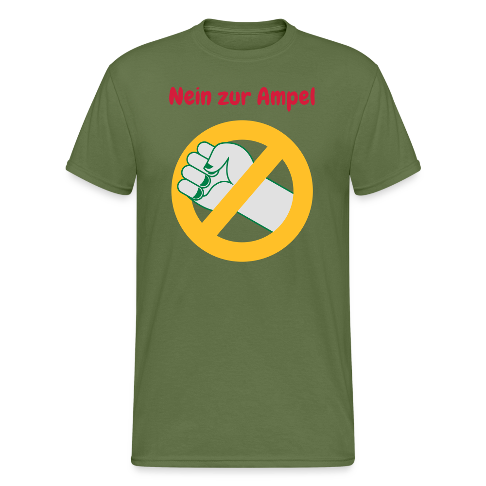 SSW1625 Tshirt Nein zur Ampel - Militärgrün