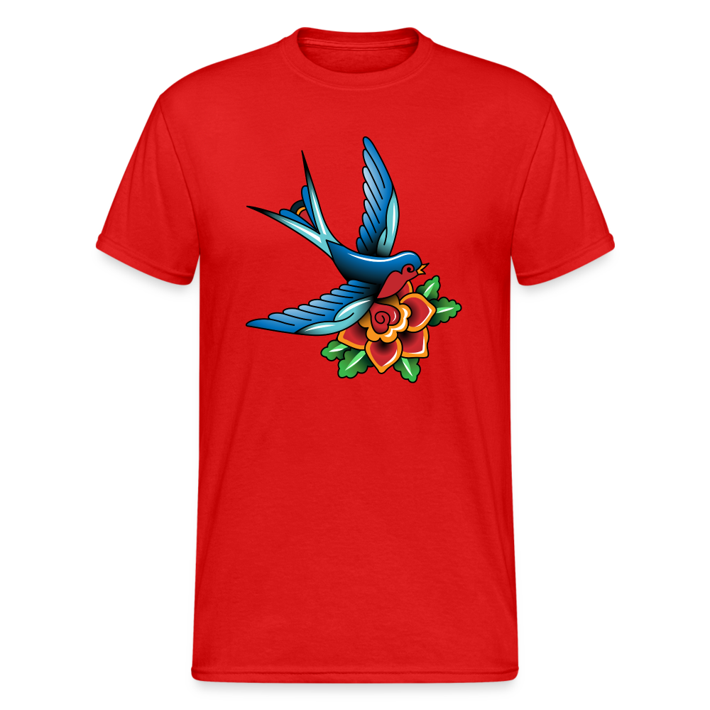 SSW1649 Tshirt Schwalbe Blumen - Rot