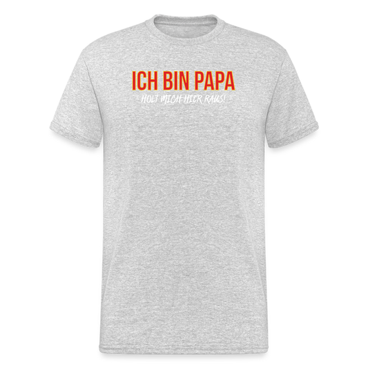 SSW1652 Tshirt Ich bin papa, holt mich hier raus - Grau meliert
