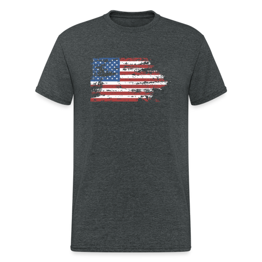 SSW1655 Tshirt USA flag - Dunkelgrau meliert