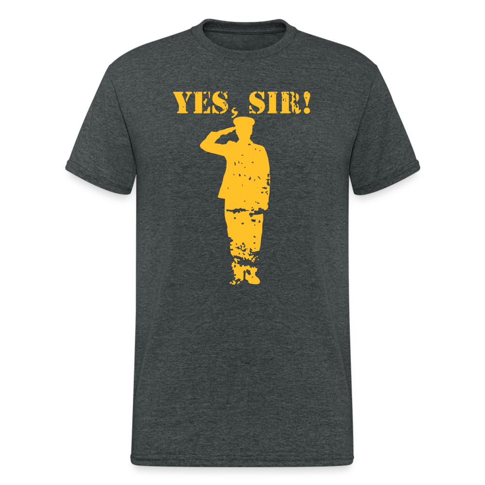 SSW1661 Tshirt YES, SIR! - Dunkelgrau meliert