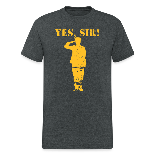 SSW1661 Tshirt YES, SIR! - Dunkelgrau meliert