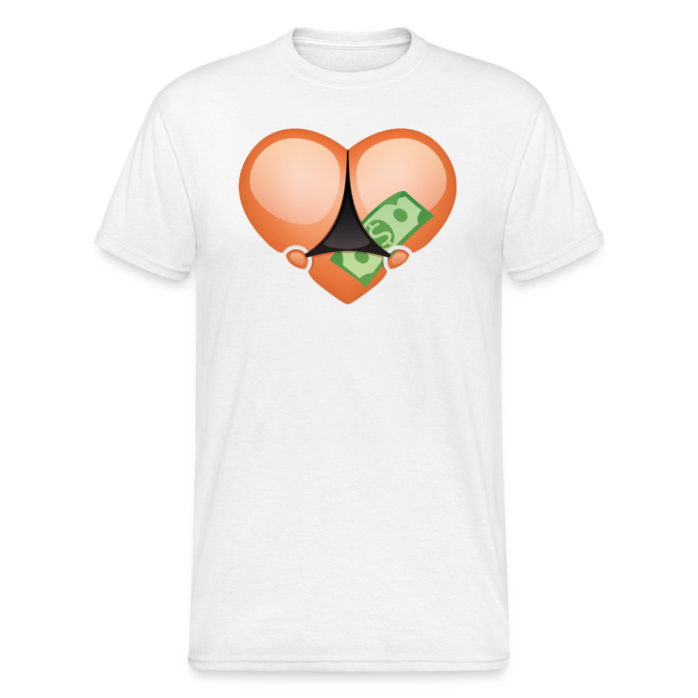 SSW1674 Tshirt Stripperherz - weiß