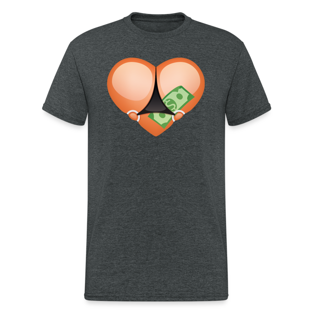 SSW1674 Tshirt Stripperherz - Dunkelgrau meliert