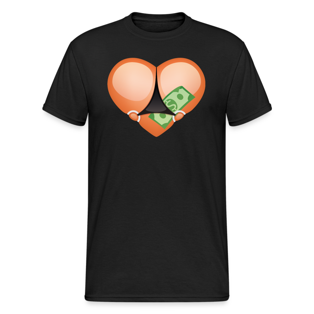 SSW1674 Tshirt Stripperherz - Schwarz