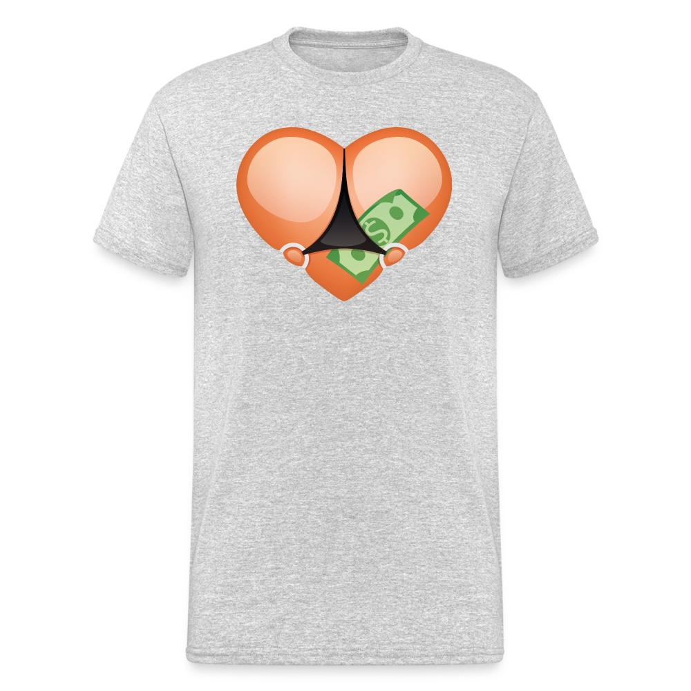 SSW1674 Tshirt Stripperherz - Grau meliert