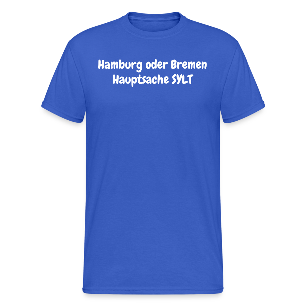 SSW1676 Tshirt Hamburg oder Bremen Hauptsache SYLT - Königsblau