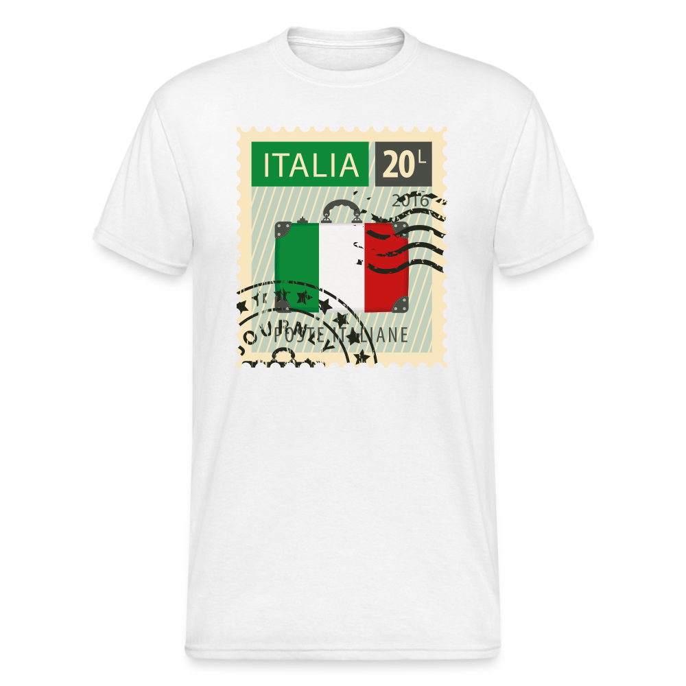 SSW1685 Tshirt Briefmarke Italien - weiß