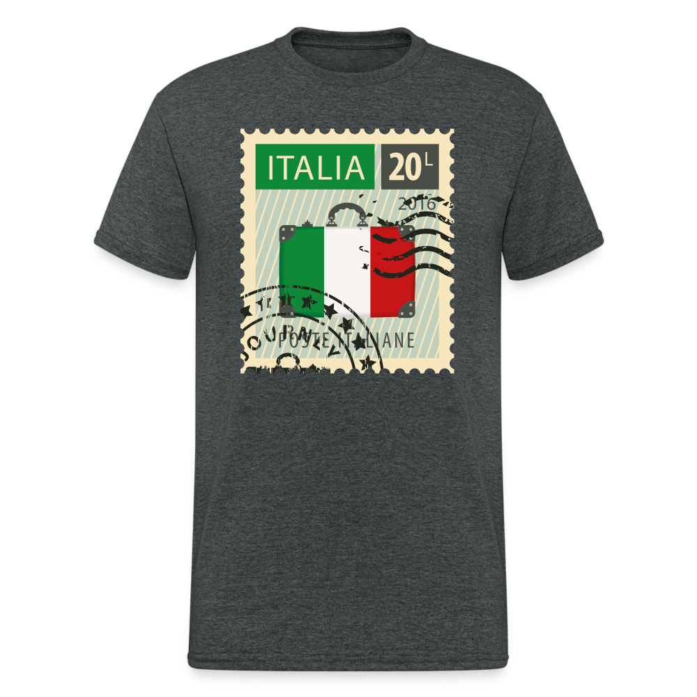 SSW1685 Tshirt Briefmarke Italien - Dunkelgrau meliert