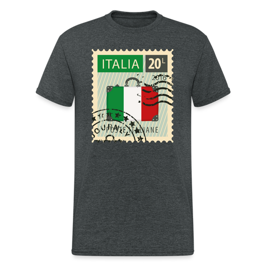 SSW1685 Tshirt Briefmarke Italien - Dunkelgrau meliert