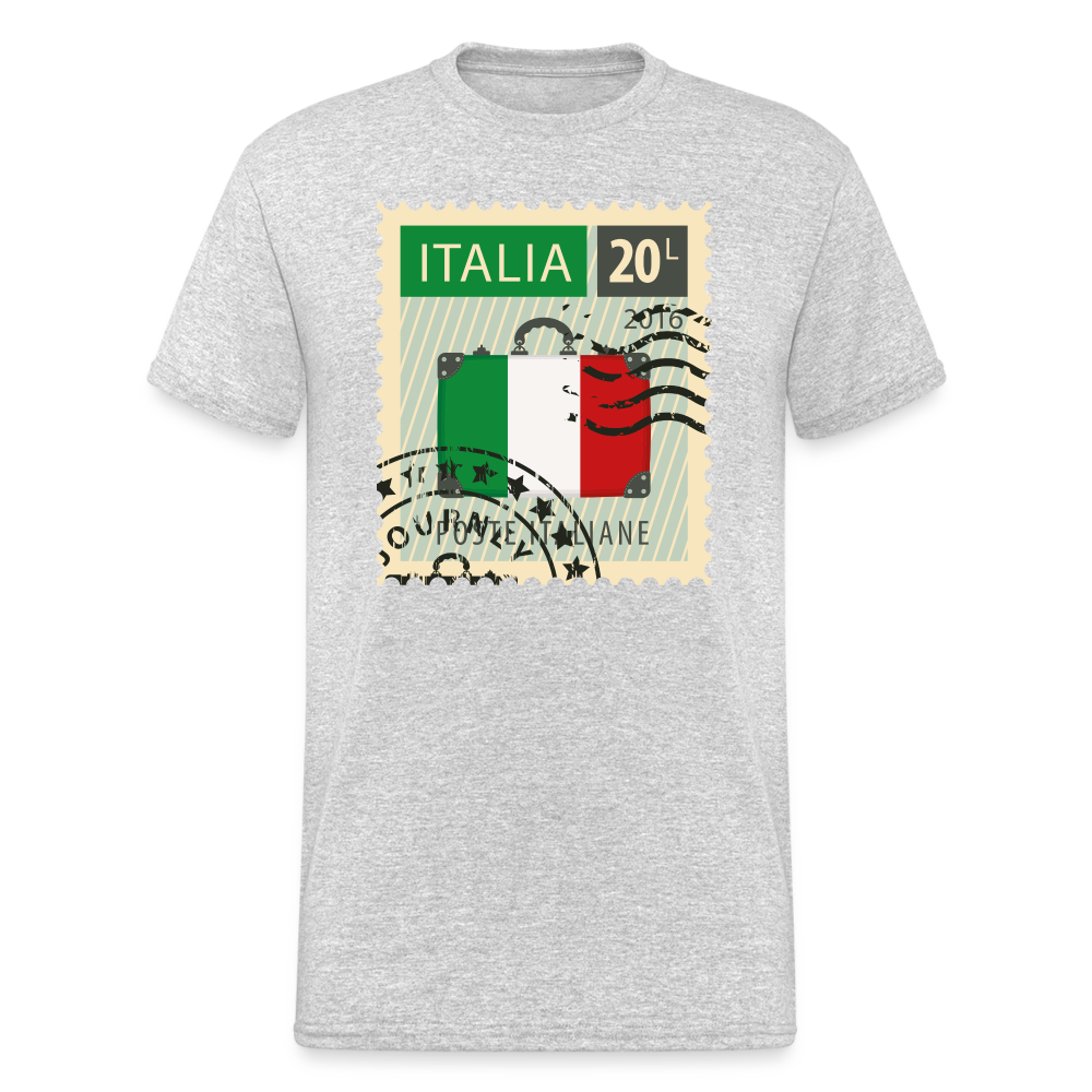 SSW1685 Tshirt Briefmarke Italien - Grau meliert
