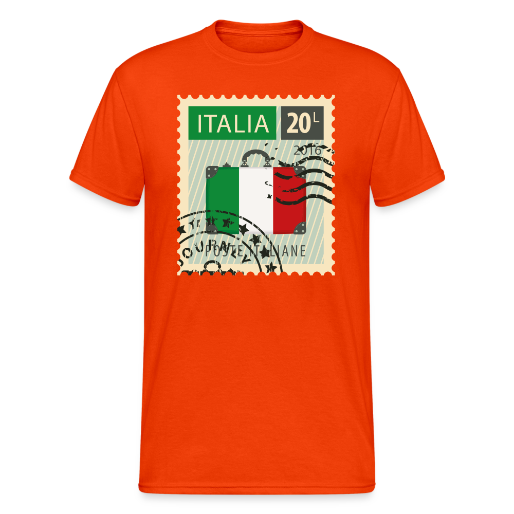 SSW1685 Tshirt Briefmarke Italien - kräftig Orange
