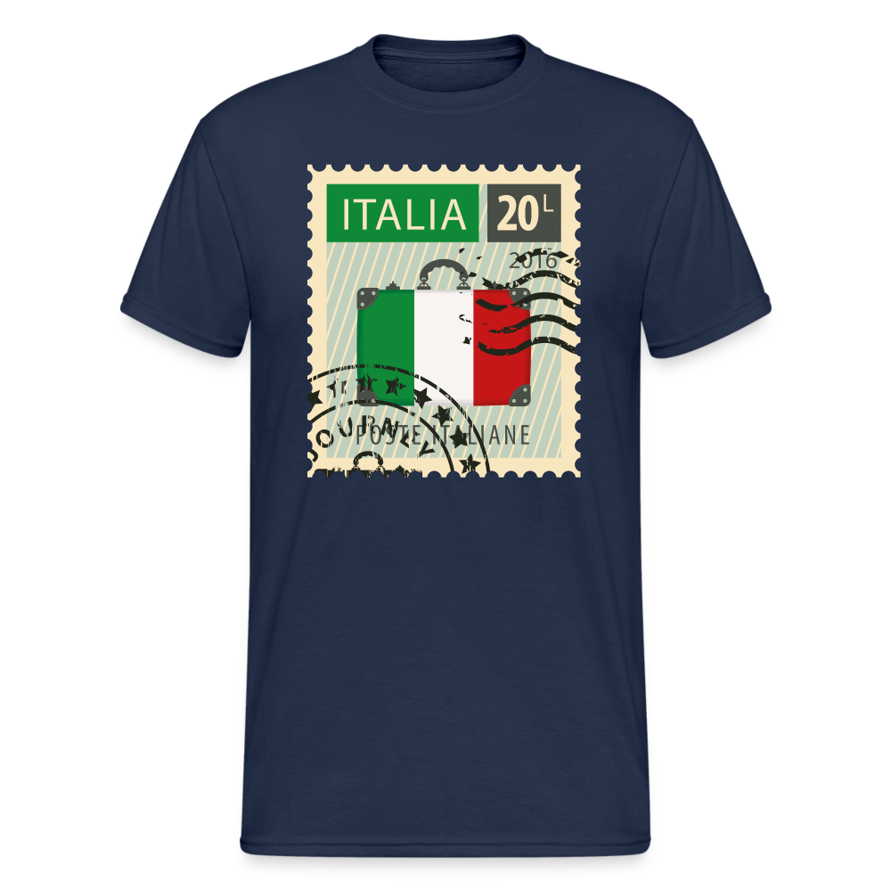 SSW1685 Tshirt Briefmarke Italien - Navy