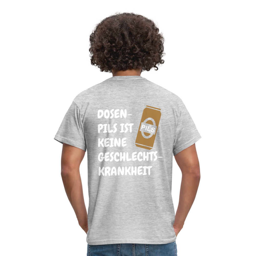 SSW1689 Tshirt DOSEN- PILS IST KEINE GESCHLECHTS- KRANKHEIT - Grau meliert