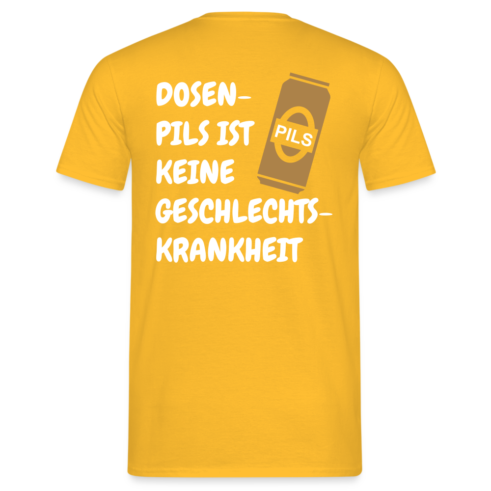 SSW1689 Tshirt DOSEN- PILS IST KEINE GESCHLECHTS- KRANKHEIT - Gelb