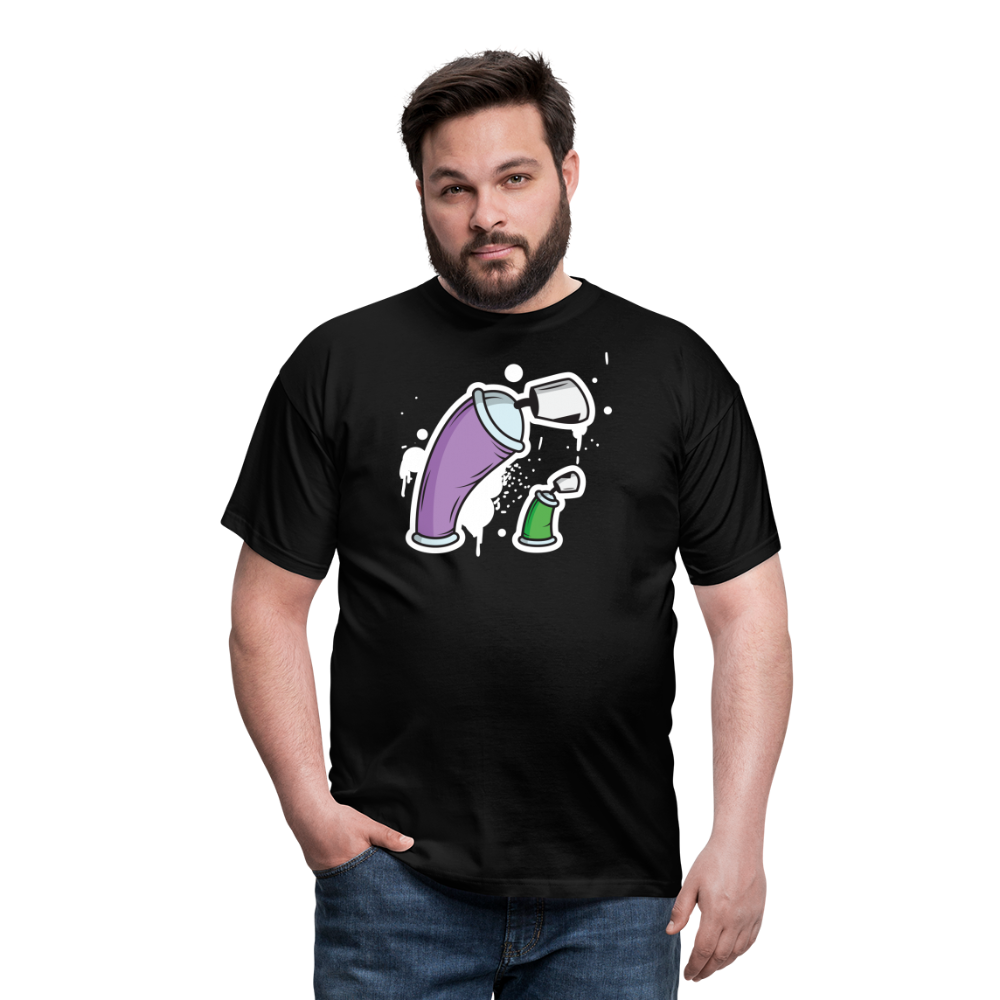 SSW1690 Tshirt Große Dose und kleine Dose - Schwarz