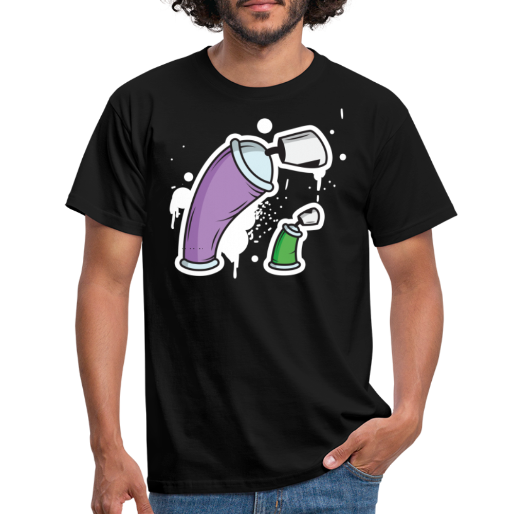 SSW1690 Tshirt Große Dose und kleine Dose - Schwarz