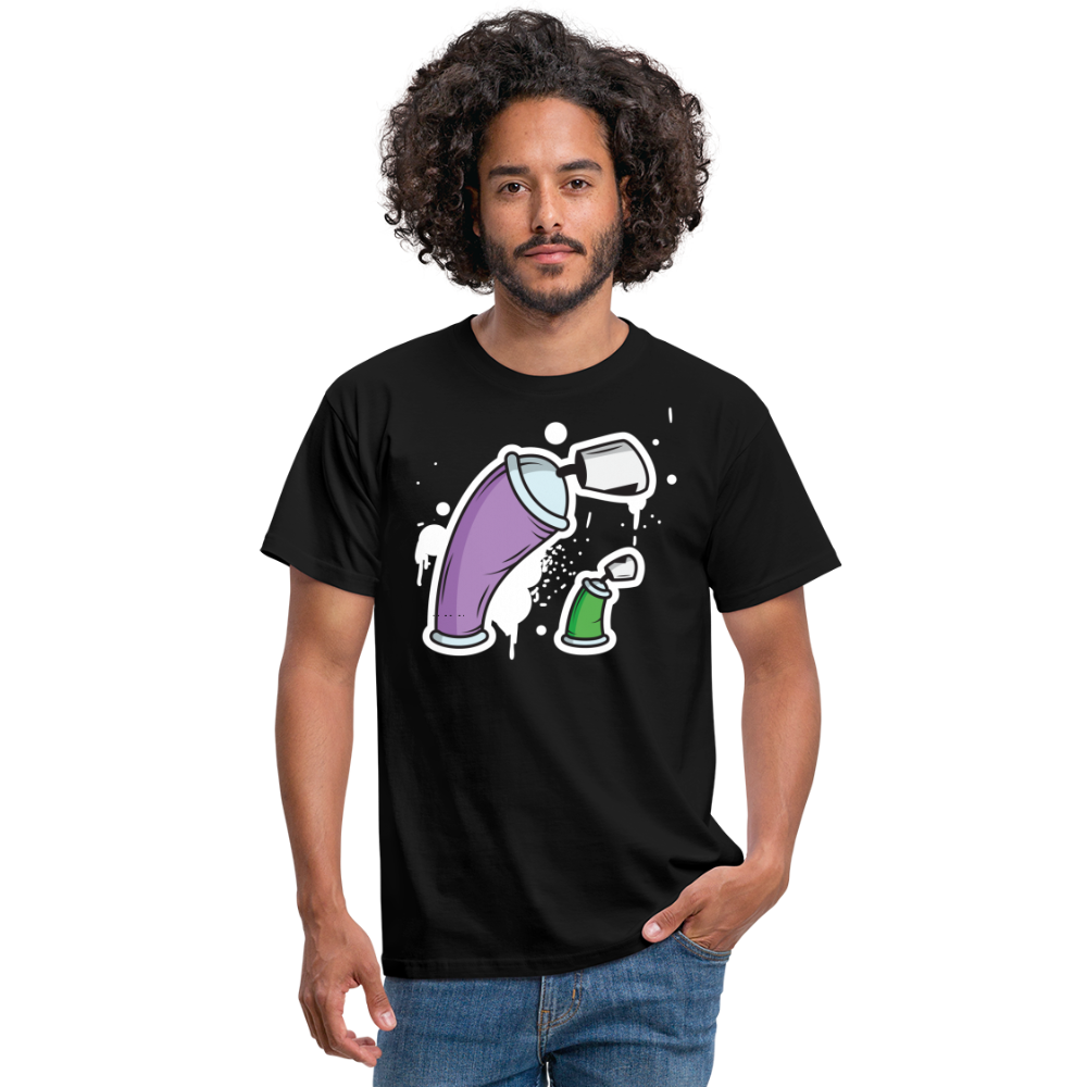 SSW1690 Tshirt Große Dose und kleine Dose - Schwarz