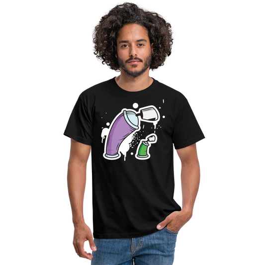 SSW1690 Tshirt Große Dose und kleine Dose - Schwarz