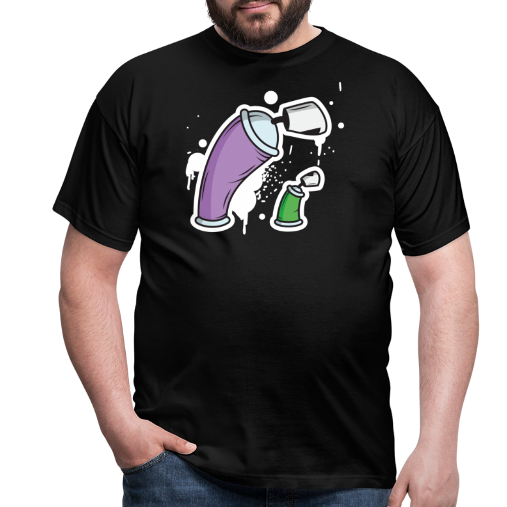 SSW1690 Tshirt Große Dose und kleine Dose - Schwarz
